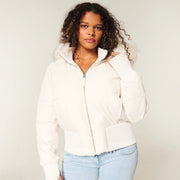 Élodie – Manteau matelassé d’hiver femme avec capuche amovible