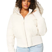 Élodie – Manteau matelassé d’hiver femme avec capuche amovible