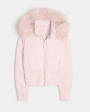 Élodie – Manteau matelassé d’hiver femme avec capuche amovible