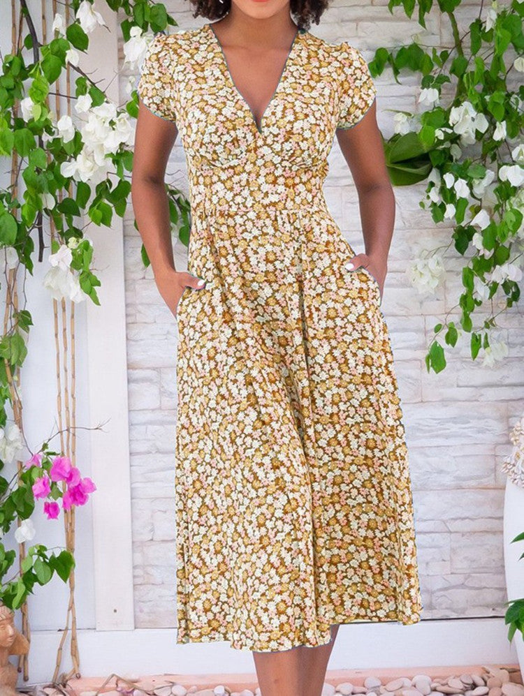 Brigitte - Robe Midi Fleurie Femme
