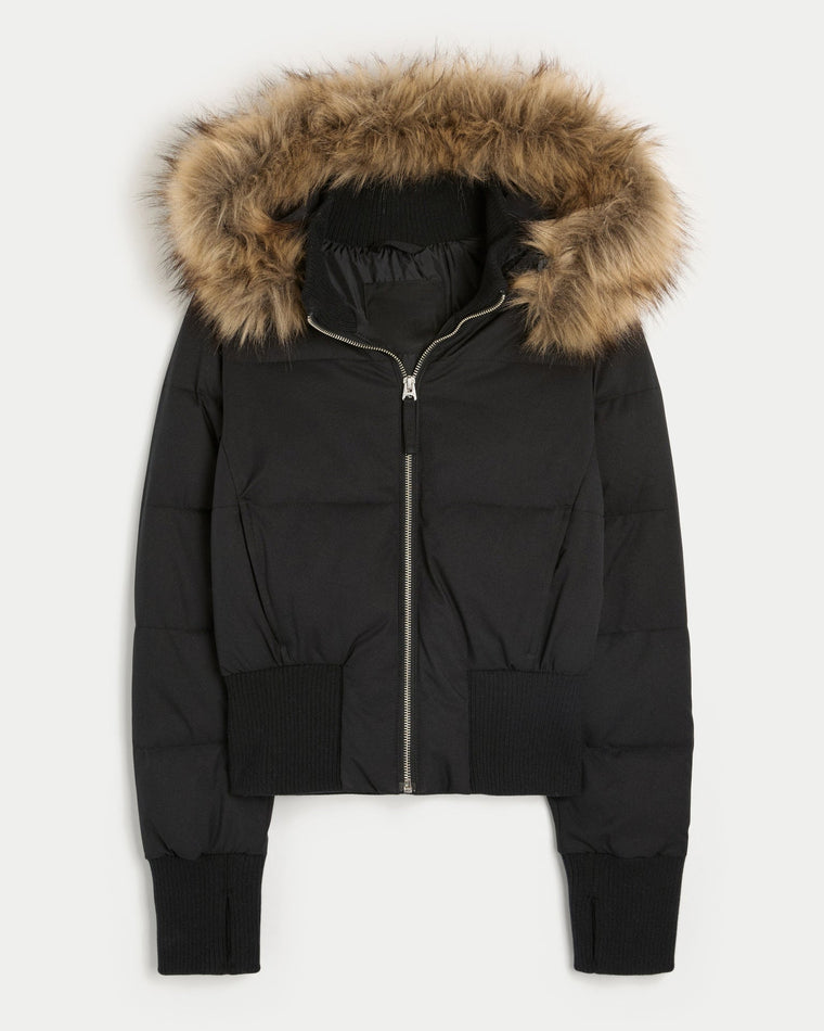 Élodie – Manteau matelassé d’hiver femme avec capuche amovible