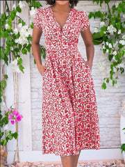 Brigitte - Robe Midi Fleurie Femme