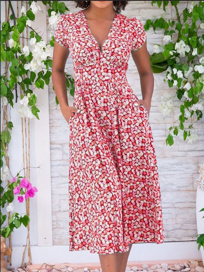 Brigitte - Robe Midi Fleurie Femme