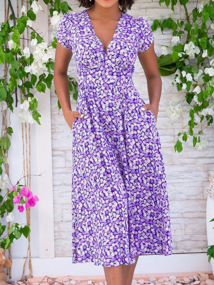Brigitte - Robe Midi Fleurie Femme