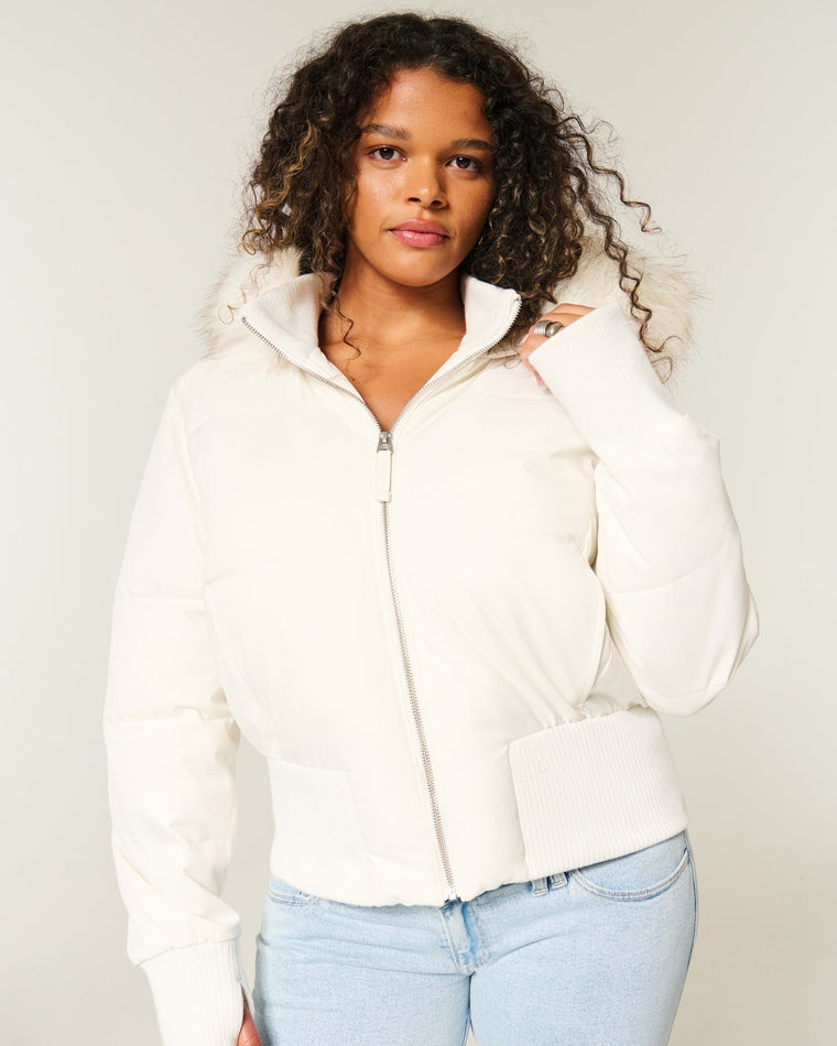Élodie – Manteau matelassé d’hiver femme avec capuche amovible