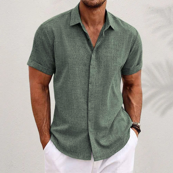 Thomas - Chemise Lin D'Été Décontractée Homme
