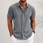 Thomas - Chemise Lin D'Été Décontractée Homme