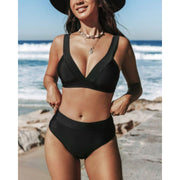 Louise - Bikini Flatteur Taille Haute Col V