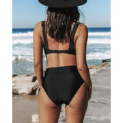 Léa - Bikini Taille Haute Sexy Col V