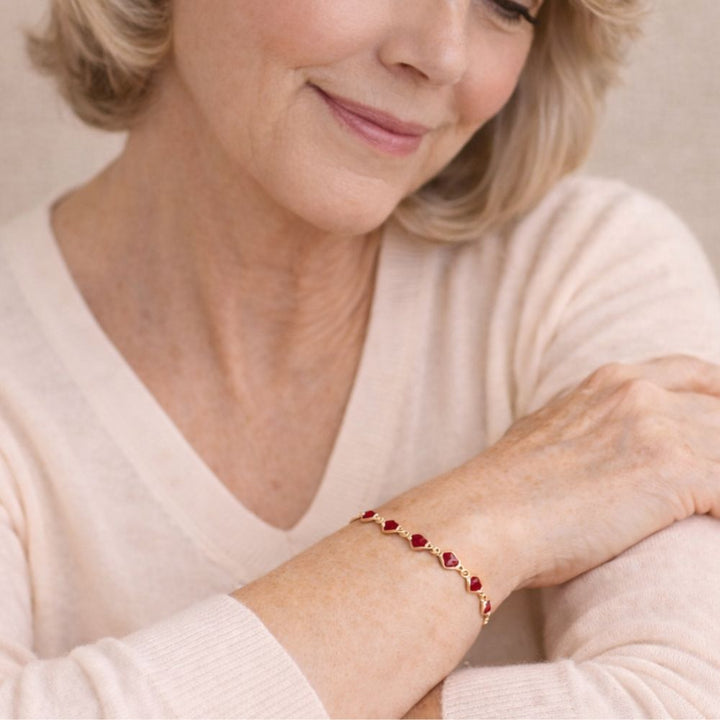 Bracelet Ophelyra Garnetelle Or — Doumira