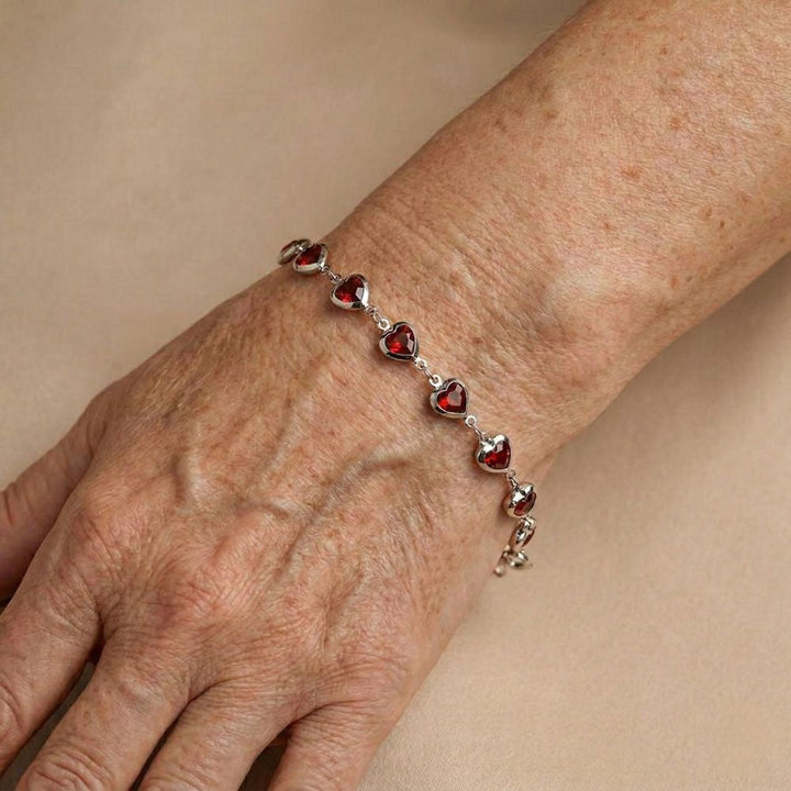 Bracelet Ophelyra Garnetelle en Or Blanc — Doumira