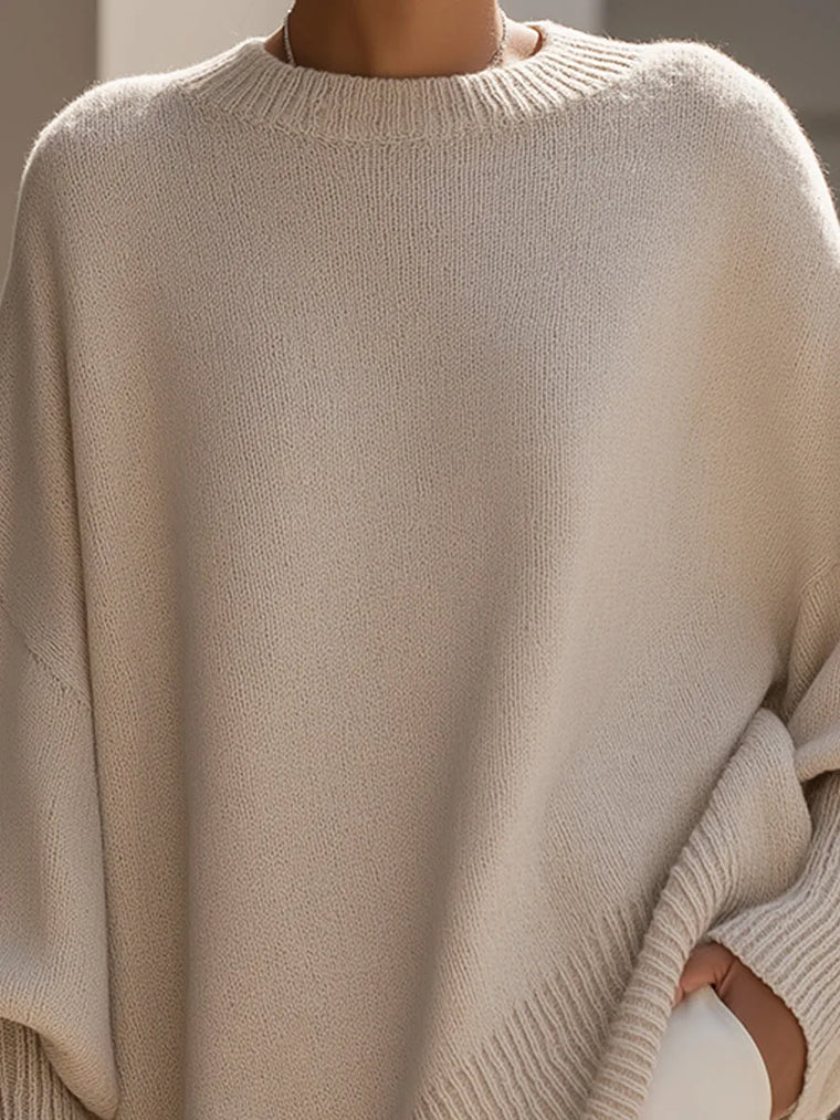 Adèle - Pull Élégant Oversize Asymétrique