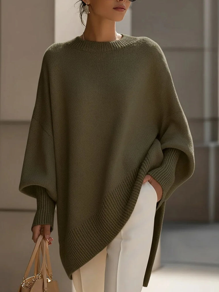 Adèle - Pull Élégant Oversize Asymétrique