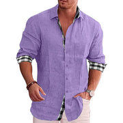 Fabien - Chemise en Lin Élégante Manches Longues Homme