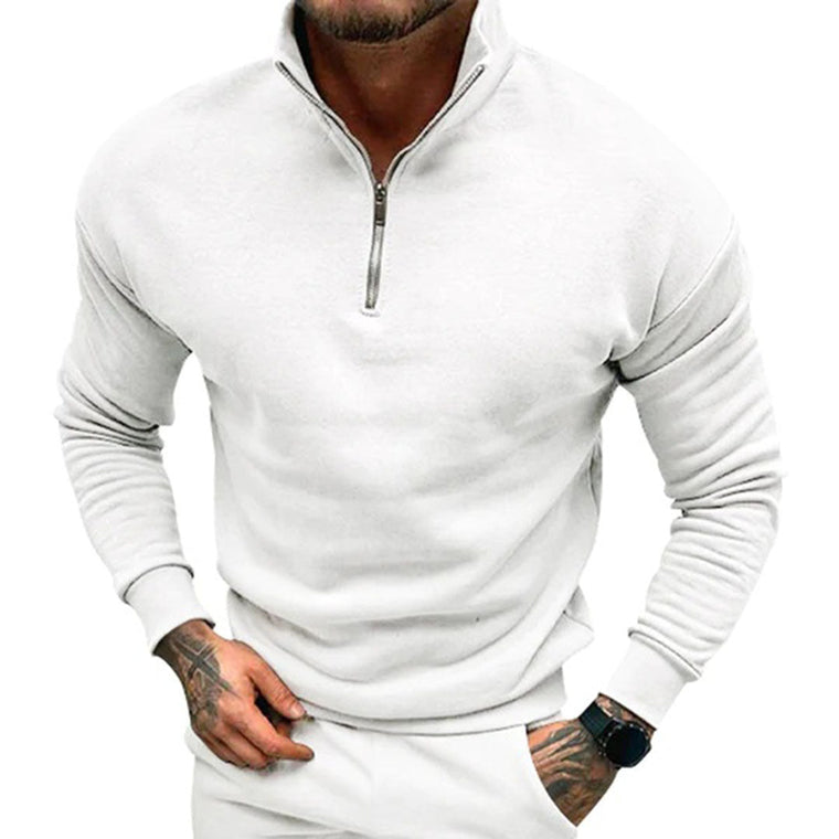 Adrien - Pull Demi-Zip Design Contemporain Moderne Homme