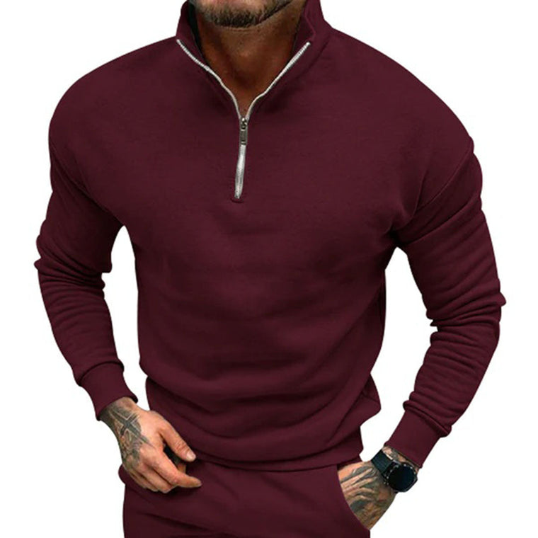 Adrien - Pull Demi-Zip Design Contemporain Moderne Homme