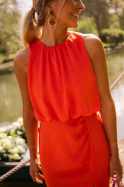 Carole - Robe Midi à Fente Femme