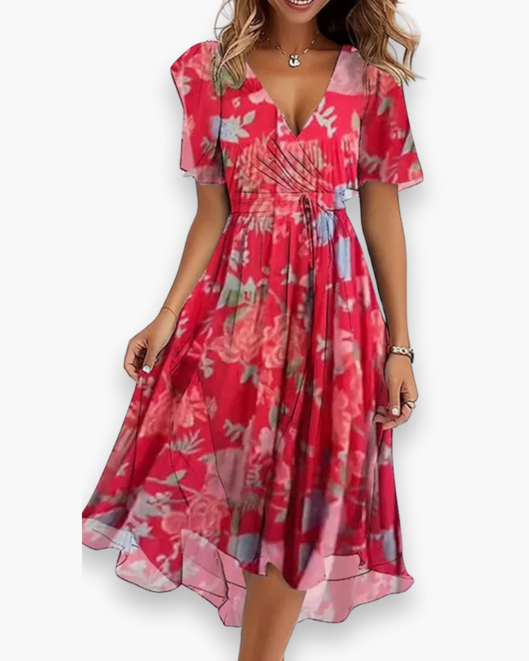 Robe boho midi fluide pour femme | Légère et flatteuse