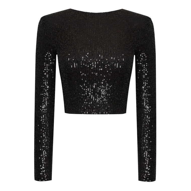 Isabeau – Haut Scintillant À Sequins, Parfait Pour Un Look Festif