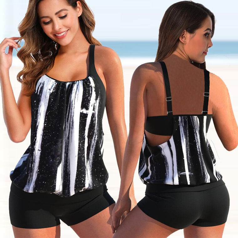Élodie - Ensemble Tankini Bicolore Élégant Et Confortable