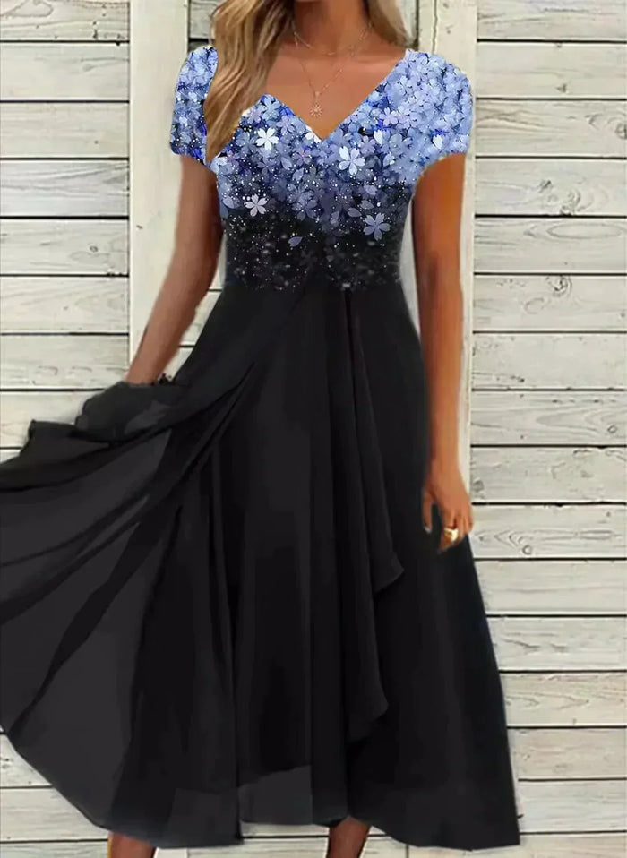 Camille - Robe Longue Florale Élégante Femme