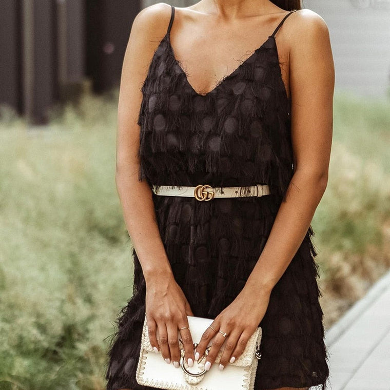 Delphine - Robe Franges D'Été Chic