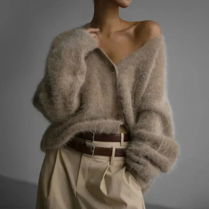 Gabrielle - Cardigan Cachemire Élégant Confortable Femme