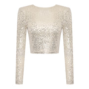 Isabeau – Haut Scintillant À Sequins, Parfait Pour Un Look Festif