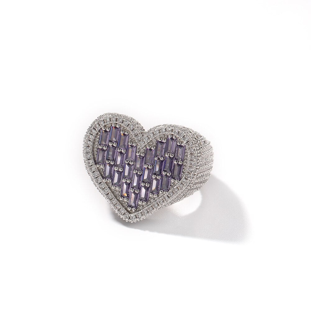 Bague coeur diamant — Doumira