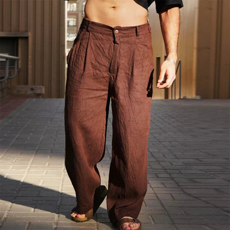 Stéphanie - Pantalon en Lin Fluide Homme