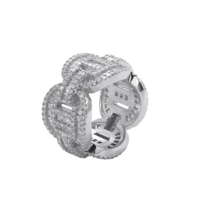 Bague signature pavée