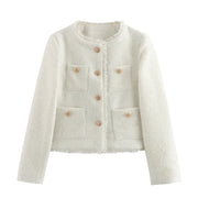 Anaïs – Manteau En Tweed Au Design Moderne, Chic Et Original