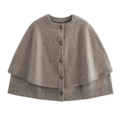 Gabrielle – Gilet En Maille Avec Cape, À La Fois Élégant Et Stylé