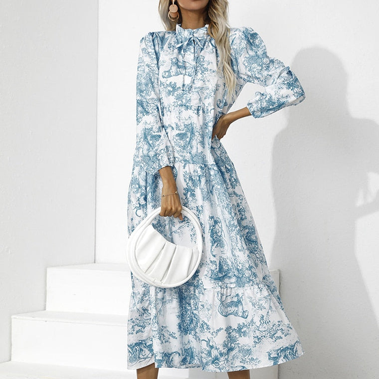 Marine - Robe Maxi D'Été Élégante
