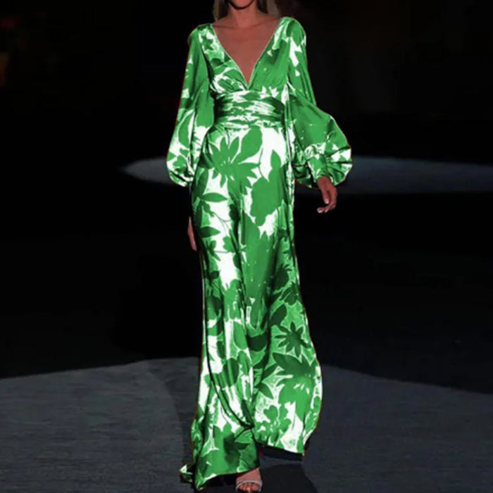 Anaïs - Robe Élégante Avec Col En V Et Coupe Fluide