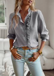 Ambre - Blouse Avec Col Et Boutons Pour Un Look Classique
