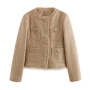 Anaïs – Manteau En Tweed Au Design Moderne, Chic Et Original