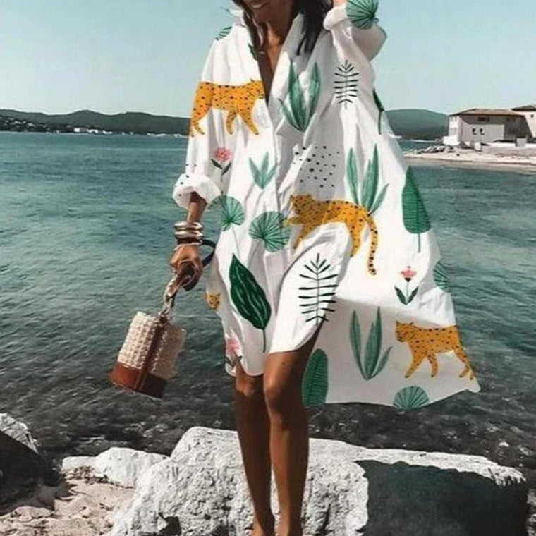Romane - Robe D'Été Élégante Et Confortable - Coupe Ajustée, Coton, Femme