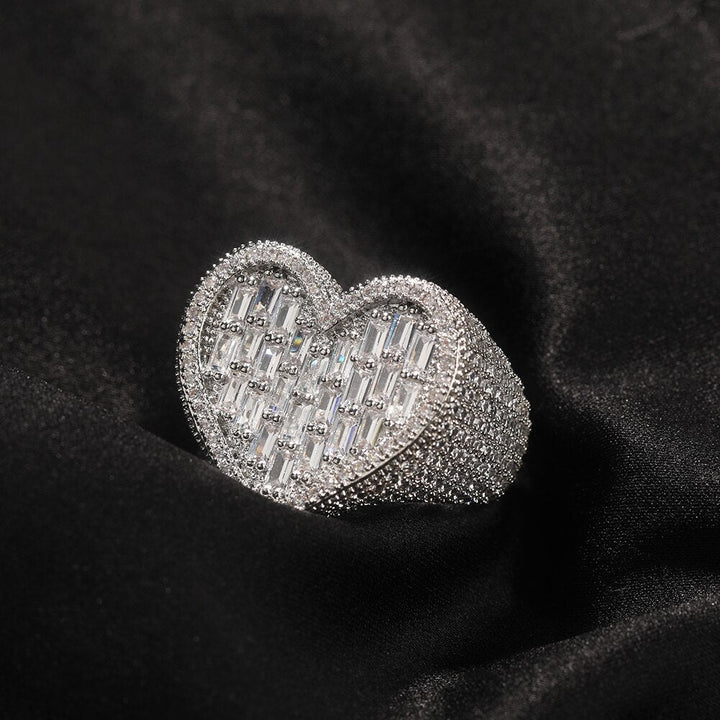 Bague coeur diamant — Doumira