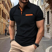 Nicolas - Polo Texturé Manches Courtes Moderne Homme