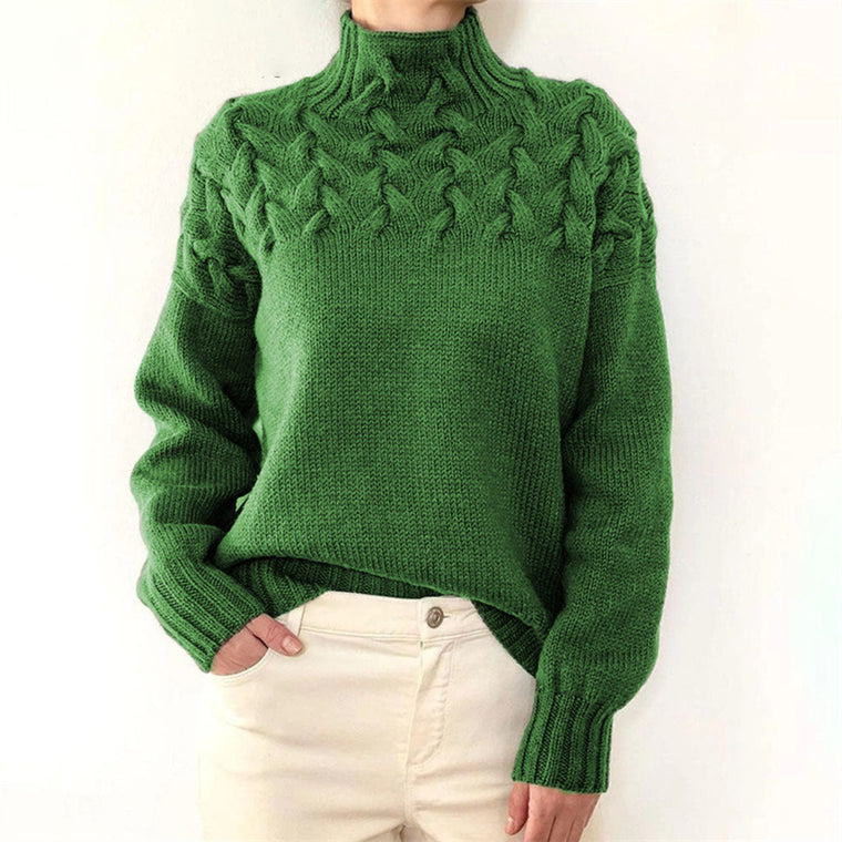 Éléonore - Pull Cachemire Col Roulé Oversize Maille Femme