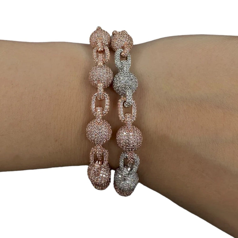 Bracelet maillons pavés