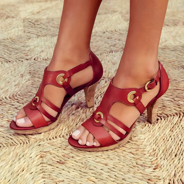 Isabelle - Sandales Élégantes À Talons Et Confort Optimal