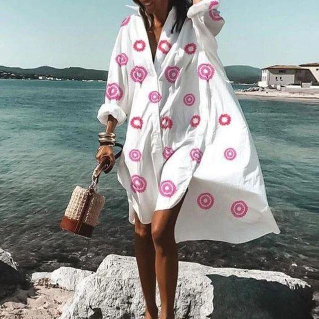 Romane - Robe D'Été Élégante Et Confortable - Coupe Ajustée, Coton, Femme