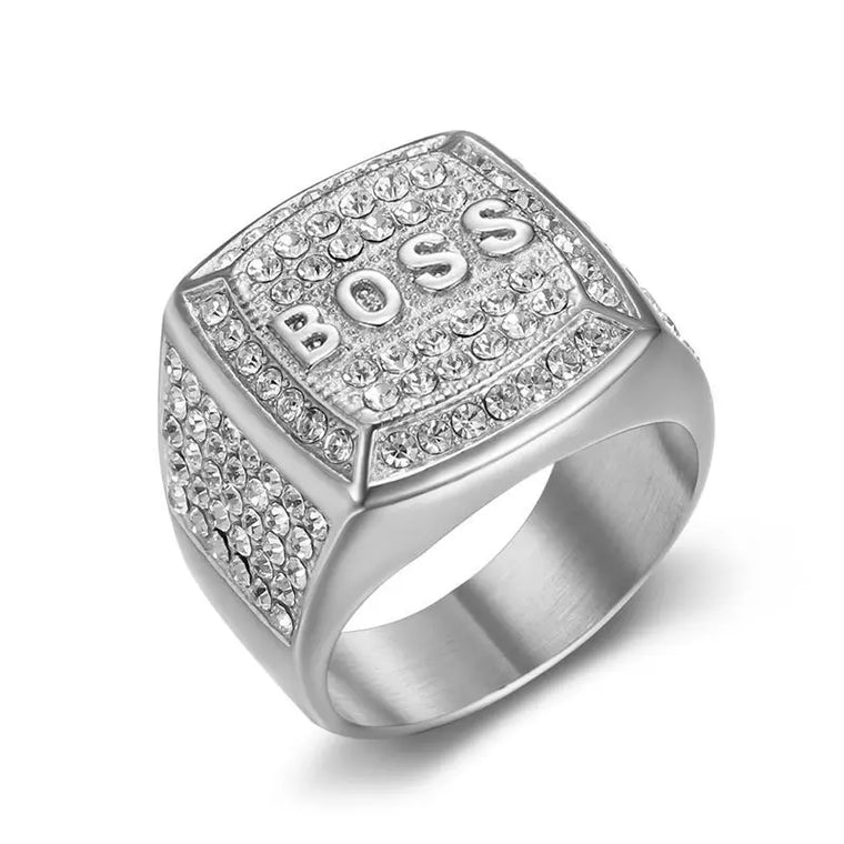 Bague goutte pavée