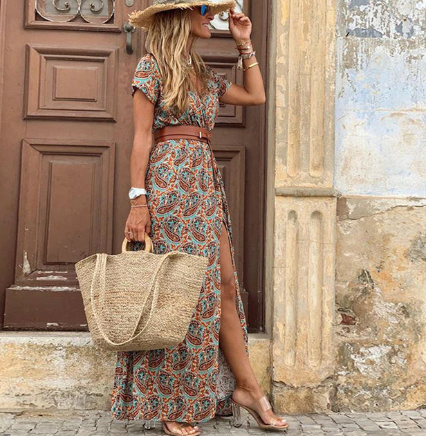 Léa - Robe Maxi D'Été Chic