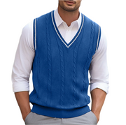 Maxime - Pull Sans Manches Col V Style Débardeur Homme