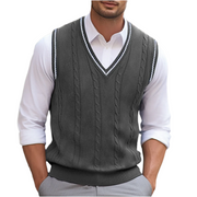 Maxime - Pull Sans Manches Col V Style Débardeur Homme