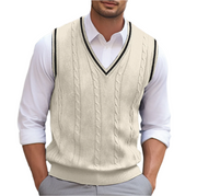 Maxime - Pull Sans Manches Col V Style Débardeur Homme