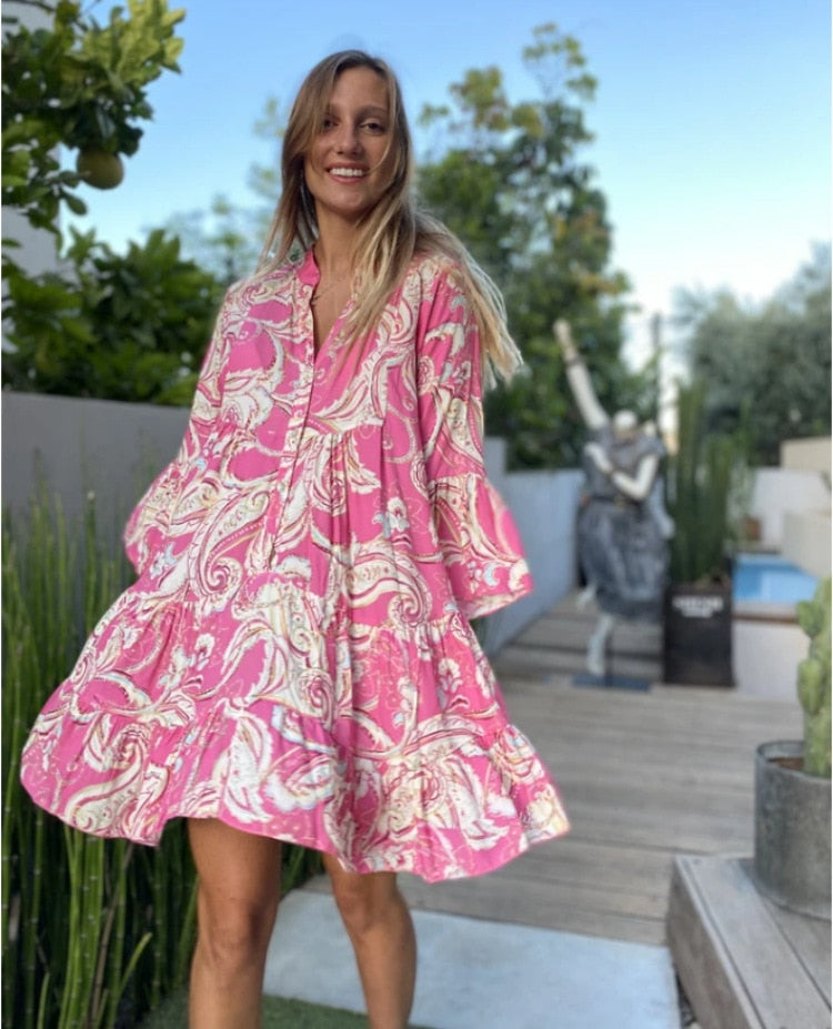 Céline - Robe Bohème D'Été Stylée